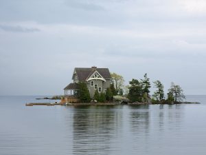 A house in the middle of the water